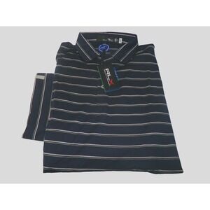 RLX RALPH LAUREN MEN'S S/S POLO GOLF SHIRT~STRIPES~SZ XL~NWT